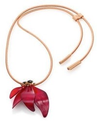 Marni Horn Leather Pendant Necklace