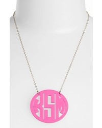 Moon and Lola Large Oval Personalized Monogram Pendant Necklace