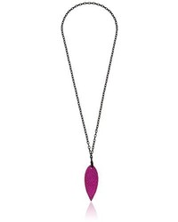 Leighelena Exotic Hot Pink Hologram Skin Pendant Necklace 28