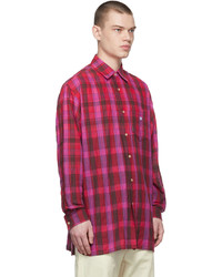 Acne Studios Pink Red Check Shirt