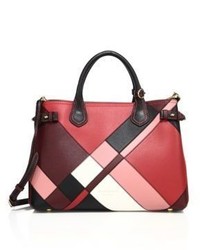 Burberry Banner Medium Patchwork Leather House Check Satchel