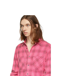 Amiri Pink Core Ombre Plaid Shirt