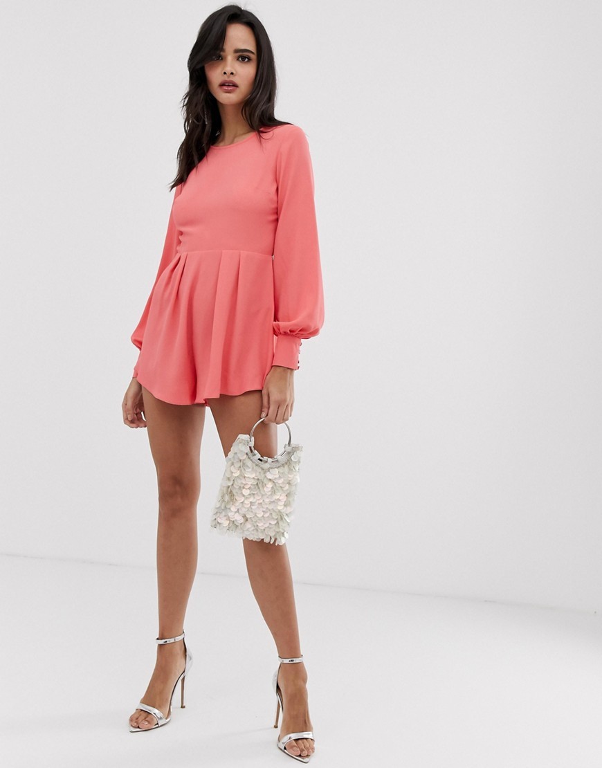 asos pink playsuit