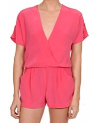 Twelfth St. By Cynthia Vincent Twelfth Street By Cynthia Vincent Cross Front Romper In Pink