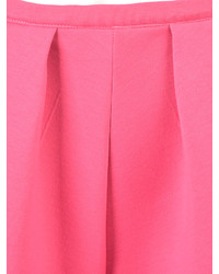 Choies Pink Pleated Midi Skirt