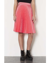 Topshop Pink Sunray Pleat Skirt