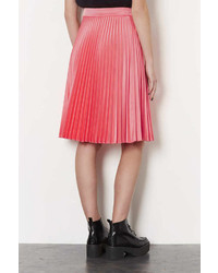 Topshop Pink Sunray Pleat Skirt