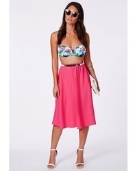 Hot Pink Pleated Skirt