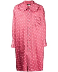 Hot Pink Polka Dot Long Sleeve Shirt