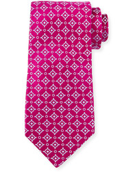 Hot Pink Polka Dot Silk Tie