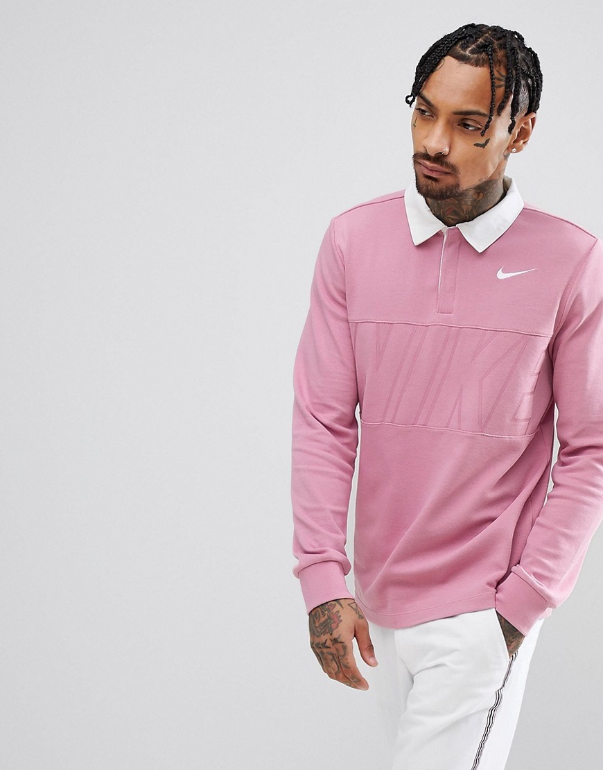 Fra kompression mandat Nike SB Long Sleeve Polo Shirt In Pink 885847 678, $27 | Asos | Lookastic