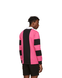 Saturdays Nyc Pink And Black Sanders Polo