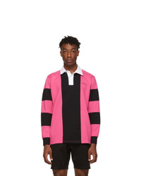 Saturdays Nyc Pink And Black Sanders Polo