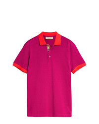 Burberry Contrast Collar Cotton Polo Shirt