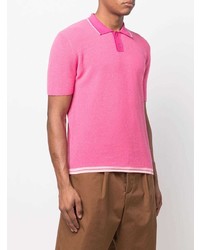 Jacquemus Contrasting Ribbed Knit Polo Shirt