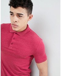 ASOS DESIGN Muscle Fit Jersey Polo In Pink