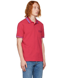 VERSACE JEANS COUTURE Pink Embroidered Polo
