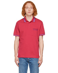 VERSACE JEANS COUTURE Pink Embroidered Polo