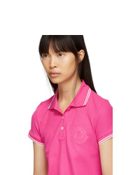 Moncler Pink Logo Polo