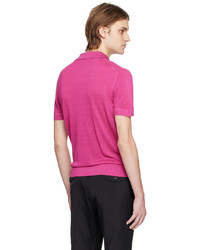 Tom Ford Pink Micro Texture Polo