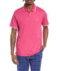 Original Penguin Tipped Organic Cotton Polo In Raspberry Sorbet At Nordstrom