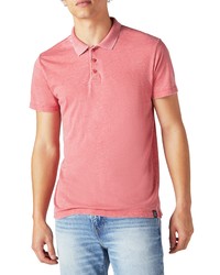 Lucky Brand Venice Cotton Blend Polo In Mineral Red At Nordstrom