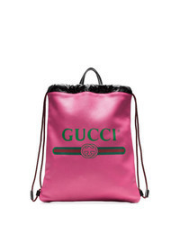 Hot Pink Print Backpack