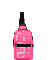 Kenzo Pink Crew Logo Crossbody Backpack