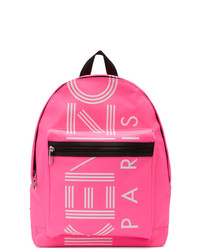 Kenzo Pink Large Logo Backpack