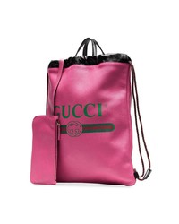 Gucci Pink Leather Backpack