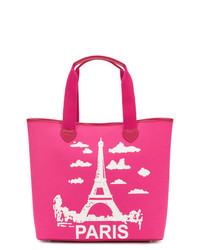 Hot Pink Print Canvas Tote Bag