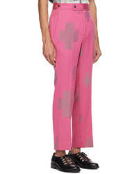 Needles Pink Jacquard Trousers