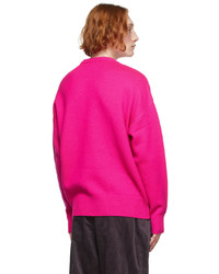 AMI Alexandre Mattiussi Pink Ami De Coeur Sweater