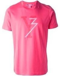Hot Pink Print Crew-neck T-shirt