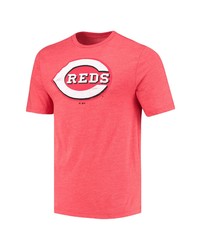 FANATICS Branded Red Cincinnati Reds Weathered Official Logo Tri Blend T Shirt