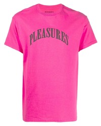 Pleasures Chest Logo Crew Neck T Shirt