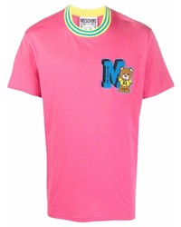 Moschino Flocked Bear Logo T Shirt