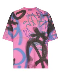 Dolce & Gabbana Graffiti Print Cotton T Shirt