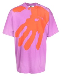 MSGM Hand Print Oversize T Shirt