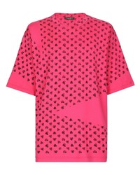 Dolce & Gabbana Heart Print Cotton T Shirt
