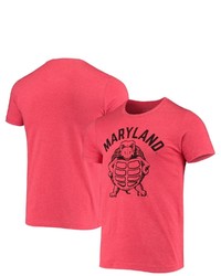 HOMEFIELD Heathered Red Maryland Terrapins Vintage Testudo T Shirt