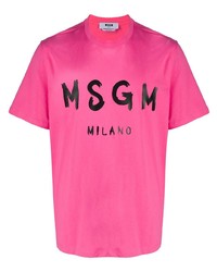 MSGM Logo Cotton T Shirt