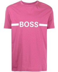 BOSS Logo Print Cotton T Shirt