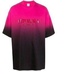 Vetements Logo Print Faded Effect T Shirt