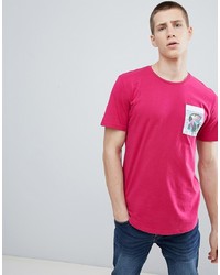 ONLY & SONS Longline T Shirt With Printed Pocket
