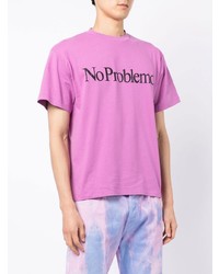 Aries No Problemo Slogan Print T Shirt