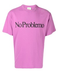 Aries No Problemo Slogan Print T Shirt