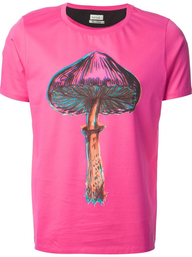 Paul Smith Mushroom Print T Shirt, $185 | farfetch.com | Lookastic