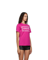 Versace Pink 90s Logo T Shirt