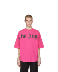 Palm Angels Pink Front Logo Over T Shirt